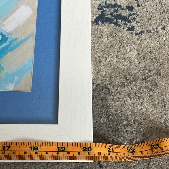 Georgia Bulldogs framed print with blue mat 20" wide 26" height clear plastic - Picture 7 of 7